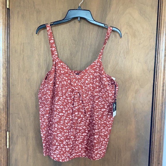 Simply Vera Vera Wang top abstract animal print top smocking in back L - Picture 6 of 15